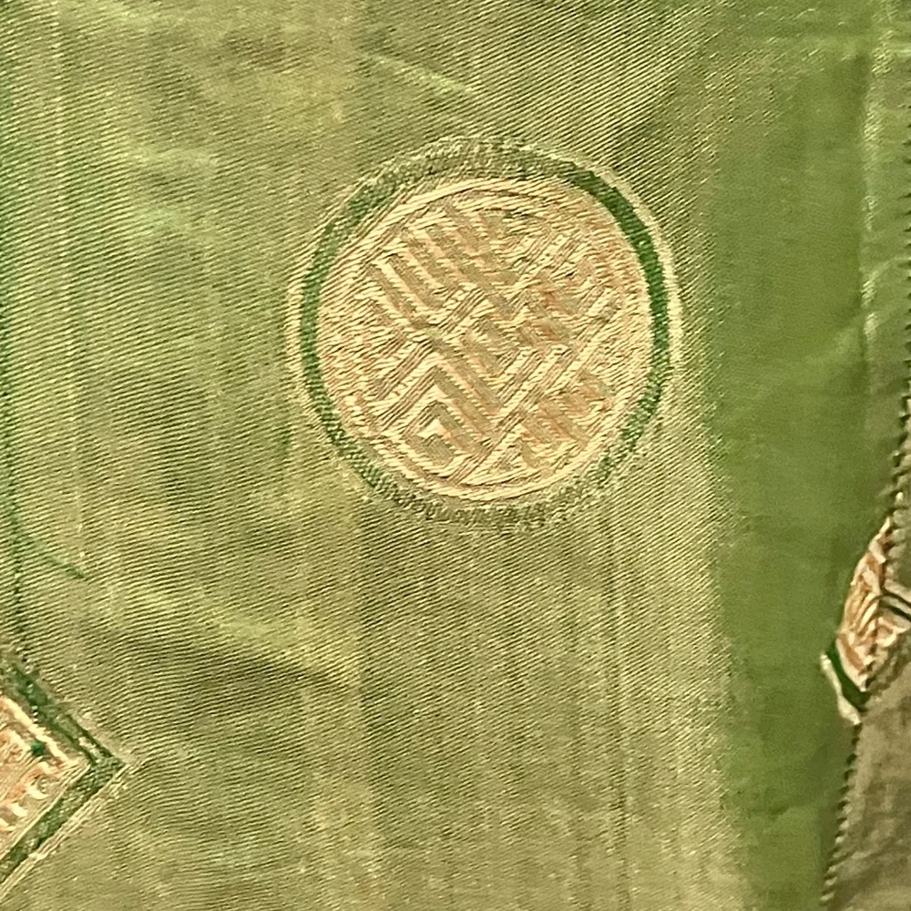 Green and Gold Silk Skirt